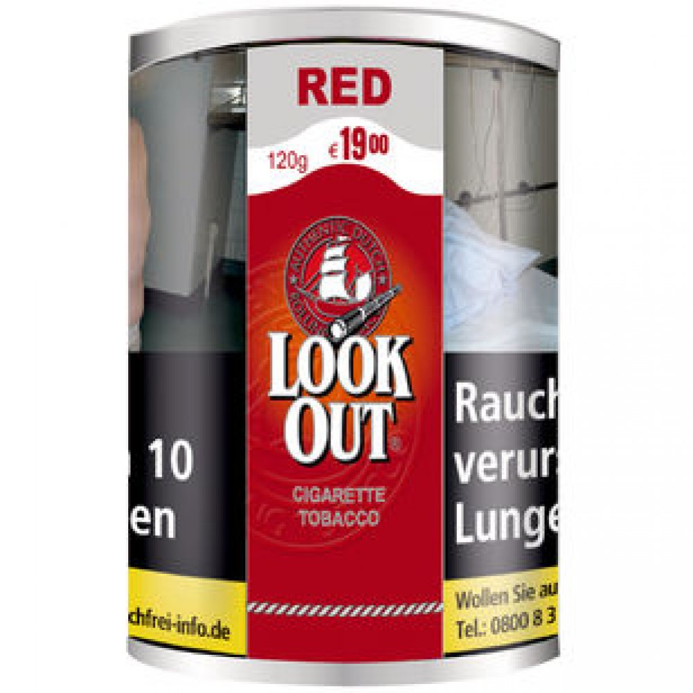 Zigarettentabak 120g Dose Look Out Red Tabak